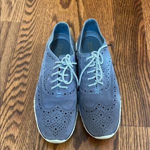 Cole Haag Blue Suede Shoes 8